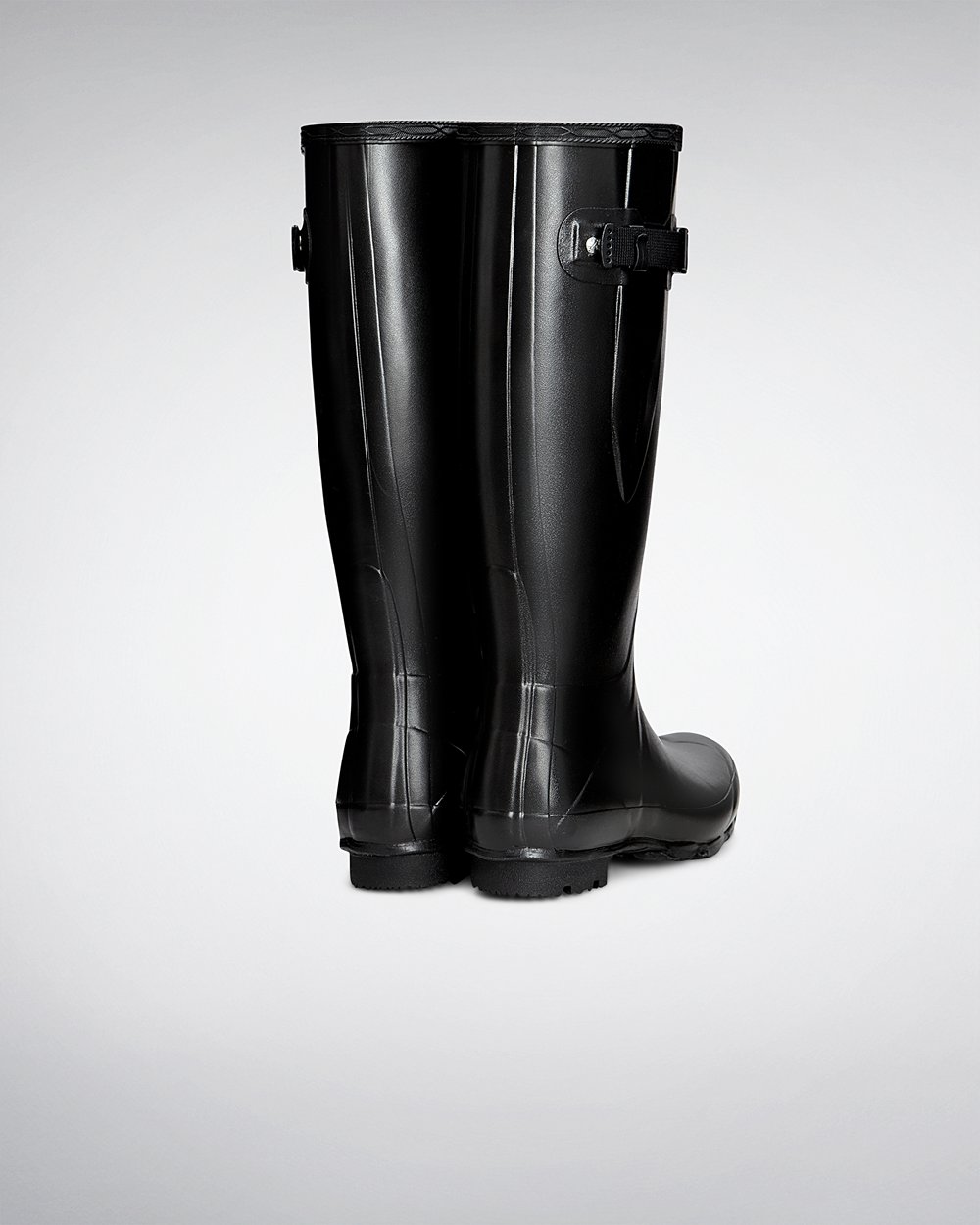 Botas de Lluvia Altas Hunter Mujer - Norris Field Side Adjustable - Negros - DTEMCLF-96